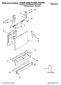 DOOR AND PANEL PARTS Diagram and Parts List for KUDS01DLSP6  KitchenAid Dishwasher