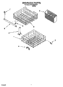 DISHRACK PARTS, OPTIONAL PARTS Diagram and Parts List for DU400SWKW1  Whirlpool Dishwasher