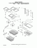 SHELF PARTS Diagram and Parts List for KBRS19KTBL2  KitchenAid Refrigerator