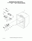 REFRIGERATOR LINER PARTS Diagram and Parts List for GB9FHDXWD01  Whirlpool Refrigerator