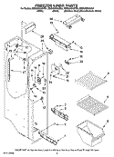 FREEZER LINER PARTS Diagram and Parts List for MSD2269KEB01  Whirlpool Refrigerator