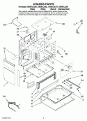 CHASSIS PARTS Diagram and Parts List for GW397LXUB1  Whirlpool Range