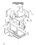 LOWER OVEN Diagram and Parts List for KEBS276YBL0  KitchenAid Wall Oven