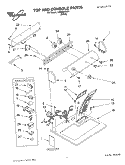TOP AND CONSOLE, LIT/OPTIONAL Diagram and Parts List for LGR3634JW1  Whirlpool Dryer