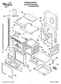 OVEN PARTS Diagram and Parts List for YKEMC308KM01  KitchenAid Microwave Oven Combo