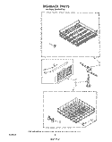 DISH RACK Diagram and Parts List for DP8500XTN1  Whirlpool Dishwasher