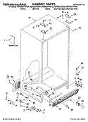 CABINET PARTS Diagram and Parts List for KSRG22FTBT00  KitchenAid Refrigerator