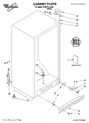 CABINET, LITERATURE Diagram and Parts List for EV201FXJW00  Whirlpool Freezer