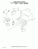 OVEN CAVITY PARTS Diagram and Parts List for KCMS1555SBL2  KitchenAid Microwave