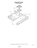 COOKTOP Diagram and Parts List for SE950PERW3  Whirlpool Range