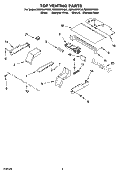 TOP VENTING PARTS, OPTIONAL PARTS Diagram and Parts List for RBD305PRQ00  Whirlpool Wall Oven