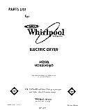 SECTION Diagram and Parts List for LE5800XSW0  Whirlpool Dryer