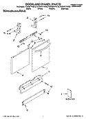 DOOR AND PANEL PARTS Diagram and Parts List for KUDM01FKSS0  KitchenAid Dishwasher