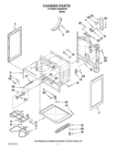 CHASSIS PARTS Diagram and Parts List for IES350XW0  Inglis Range