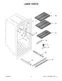 LINER PARTS Diagram and Parts List for EV180NZBQ00  Whirlpool Freezer