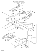 MANIFOLD Diagram and Parts List for SF302BSGW1  Whirlpool Range