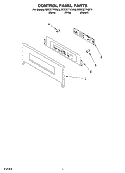 CONTROL PANEL Diagram and Parts List for KEBC277KWH0  KitchenAid Wall Oven