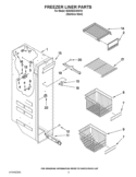 FREEZER LINER PARTS Diagram and Parts List for 6GD25DCXHS15  Whirlpool Refrigerator