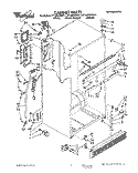 CABINET Diagram and Parts List for ET18ZKXWW11  Whirlpool Refrigerator
