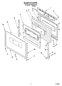 DOOR, OPTIONAL Diagram and Parts List for TGP310KW0  Estate Range