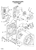 BULKHEAD PARTS Diagram and Parts List for CGDS984RQ0  Crosley Dryer