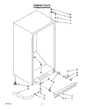 CABINET Diagram and Parts List for RV12EFRXW00  Roper Freezer