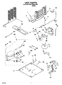 UNIT Diagram and Parts List for 5VET2WPKLQ00  Whirlpool Refrigerator