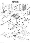 UNIT PARTS Diagram and Parts List for KSRY25CRMS01  KitchenAid Refrigerator