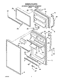 DOOR Diagram and Parts List for ET18GKXHW01  Whirlpool Refrigerator