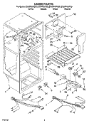 LINER PARTS Diagram and Parts List for ET4WPKYKT03  Whirlpool Refrigerator