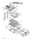 SHELF Diagram and Parts List for ET20ZKXZG01  Whirlpool Refrigerator