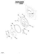 Part Location Diagram of 8519361 Whirlpool HINGE-DOOR