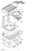 SHELF PARTS, OPTIONAL PARTS Diagram and Parts List for ET8FTEXRB02  Whirlpool Refrigerator