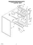 REFRIGERATOR DOOR Diagram and Parts List for CT18AKXKT02  Crosley Refrigerator