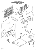 UNIT Diagram and Parts List for ET18HNXDW03  Whirlpool Refrigerator