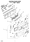 CONTROL PANEL PARTS Diagram and Parts List for KHWS02RWH3  KitchenAid Washer