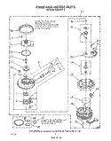 PUMP AND MOTOR Diagram and Parts List for DU8570XT2  Whirlpool Dishwasher