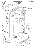 CABINET, LITERATURE Diagram and Parts List for PVBM600LY0  Whirlpool Cabinet
