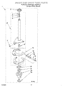 BRAKE AND DRIVE TUBE Diagram and Parts List for LSQ9610JT1  Whirlpool Washer