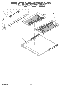 THIRD LEVEL RACK AND TRACK PARTS Diagram and Parts List for KUDU03FTWH1  KitchenAid Dishwasher