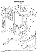 CABINET PARTS Diagram and Parts List for YMED5620TQ0  Maytag Dryer