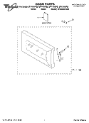DOOR PARTS Diagram and Parts List for MT4155SPS2  Whirlpool Microwave