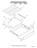 DRAWER AND RACK PARTS Diagram and Parts List for YKERS303BBL0  KitchenAid Range