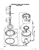 AGITATOR, BASKET AND TUB Diagram and Parts List for LA5580XTG1  Whirlpool Washer