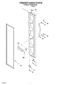 FREEZER DOOR Diagram and Parts List for ED0GTKXKQ02  Whirlpool Refrigerator
