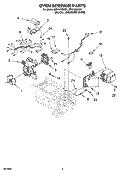 OVEN INTERIOR PARTS Diagram and Parts List for MT4145SKB1  Whirlpool Microwave