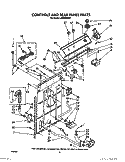 CONTROL AND REAR PANEL Diagram and Parts List for LA5580XTG1  Whirlpool Washer