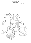 FRAME Diagram and Parts List for AMB7554  Whirlpool Trash Compactor