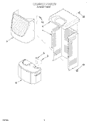 CABINET Diagram and Parts List for DH25G0  Whirlpool Dehumidifier