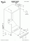 CABINET PARTS Diagram and Parts List for EVL202NXTN00  Whirlpool Freezer